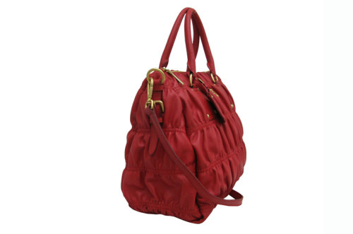 2014 Prada tessuto gauffre nappa leather tote bags BR4674 red for sale